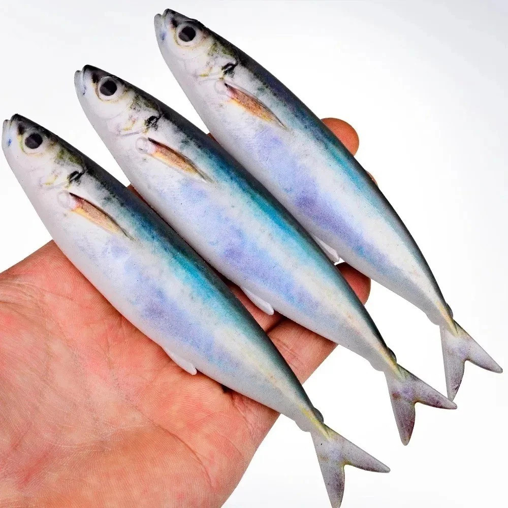 3PCS 5.71in 33.5g Trolling Hard Bait, Realistic Sardine Fishing Lure for Tuna &