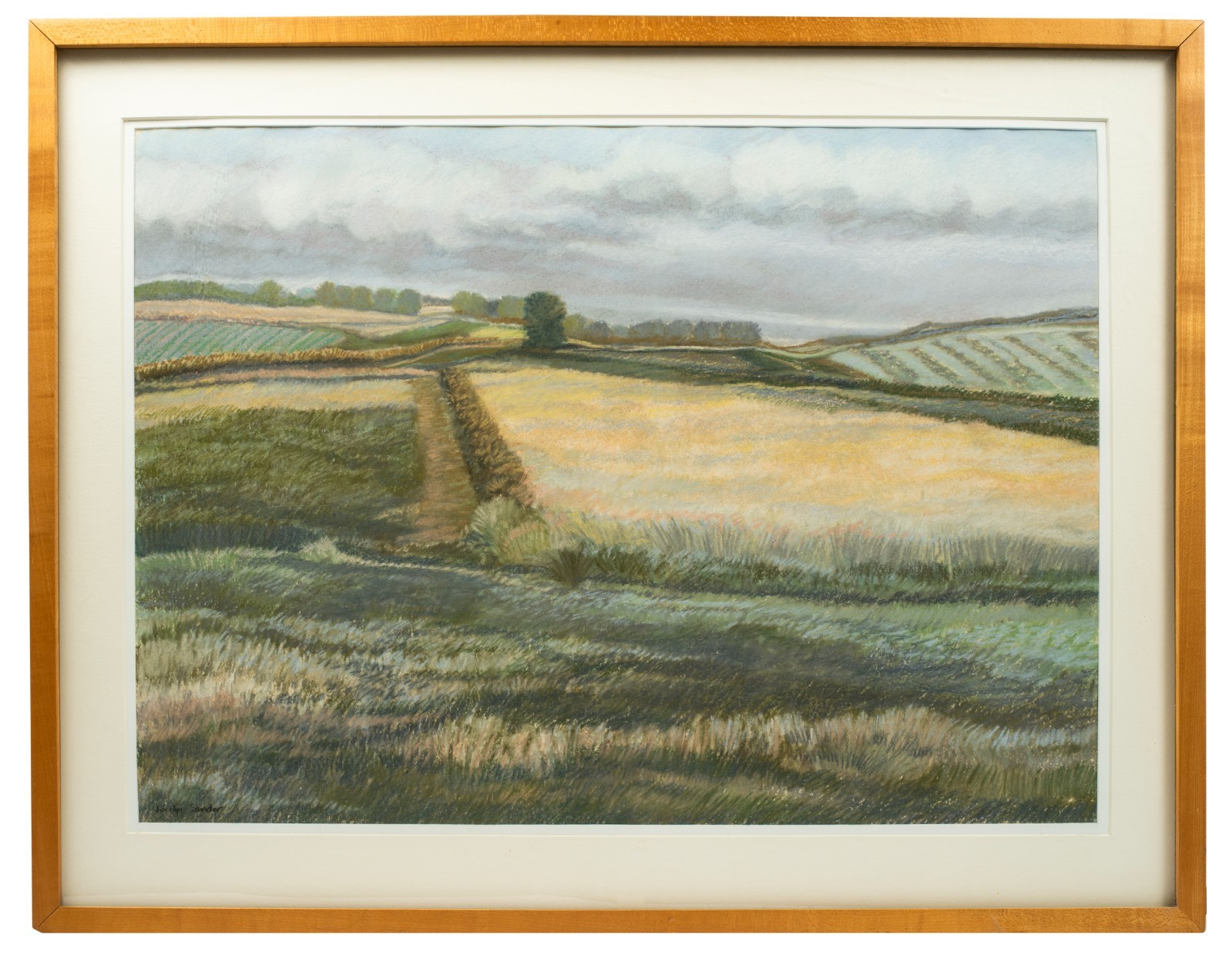 Original Vintage Vermont Landscape Pastel, Jocelyn Sandor, 1980\'s