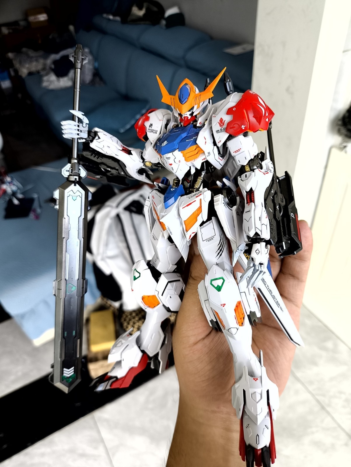 Painted & Built Bandai MG Gundam Barbatos Lupus Painted & Built Bandai MG Gundam Barbatos Lupus