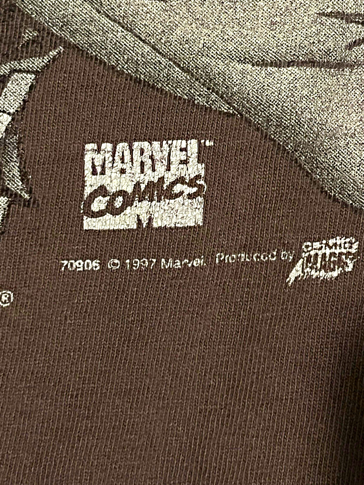 Vintage 1997 Marvel Comics Captain America Graphic T-Shirt Brown XL