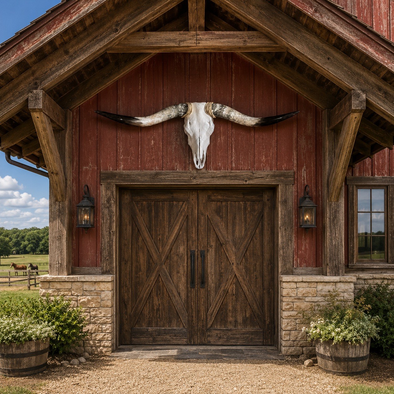 Authentic Longhorn Skull 48” Wide Rustic Western Ranch Wall Decor