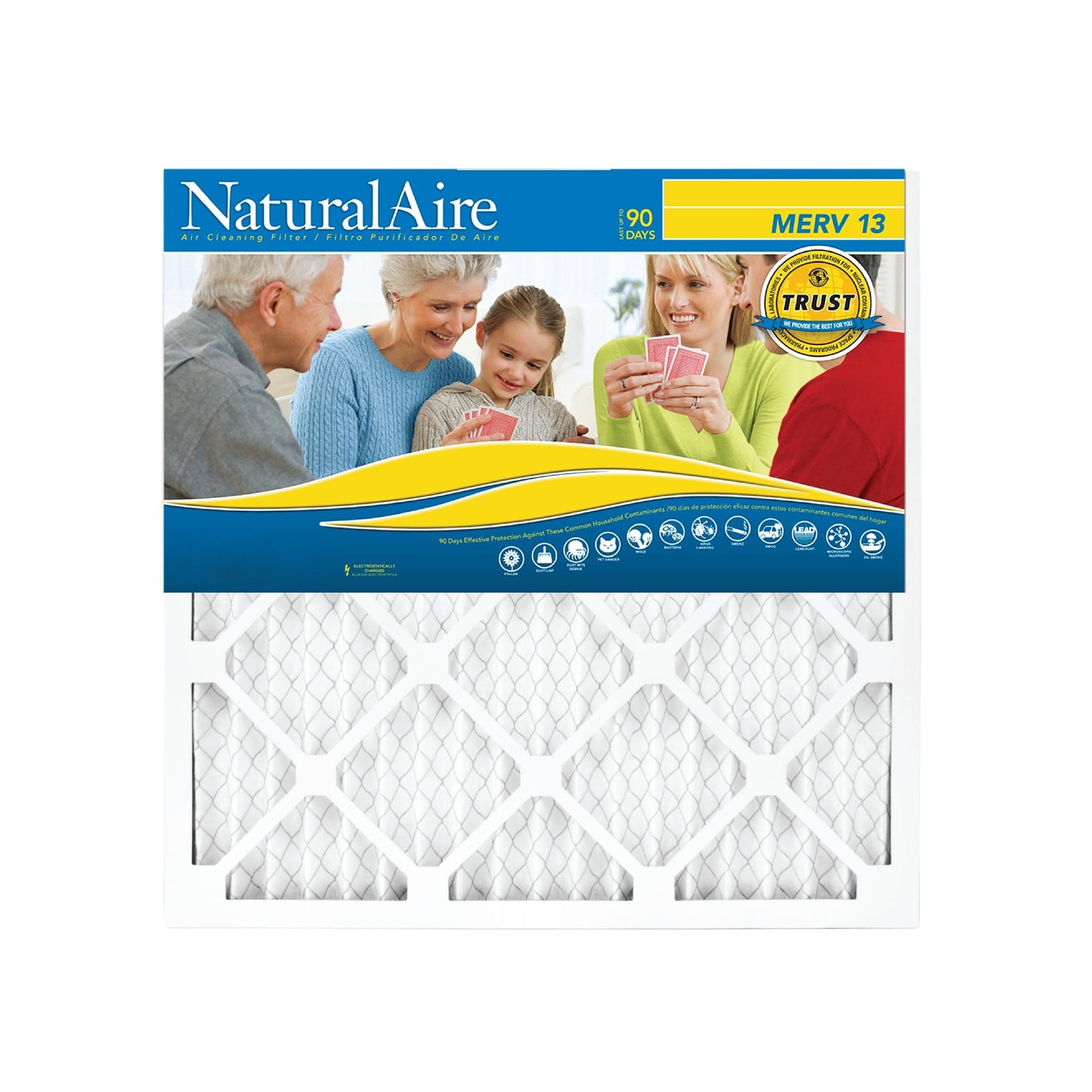 NaturalAire MERV 13 16X25X1 HVAC Furnace Pleated Air Filter 95043.011625, 4