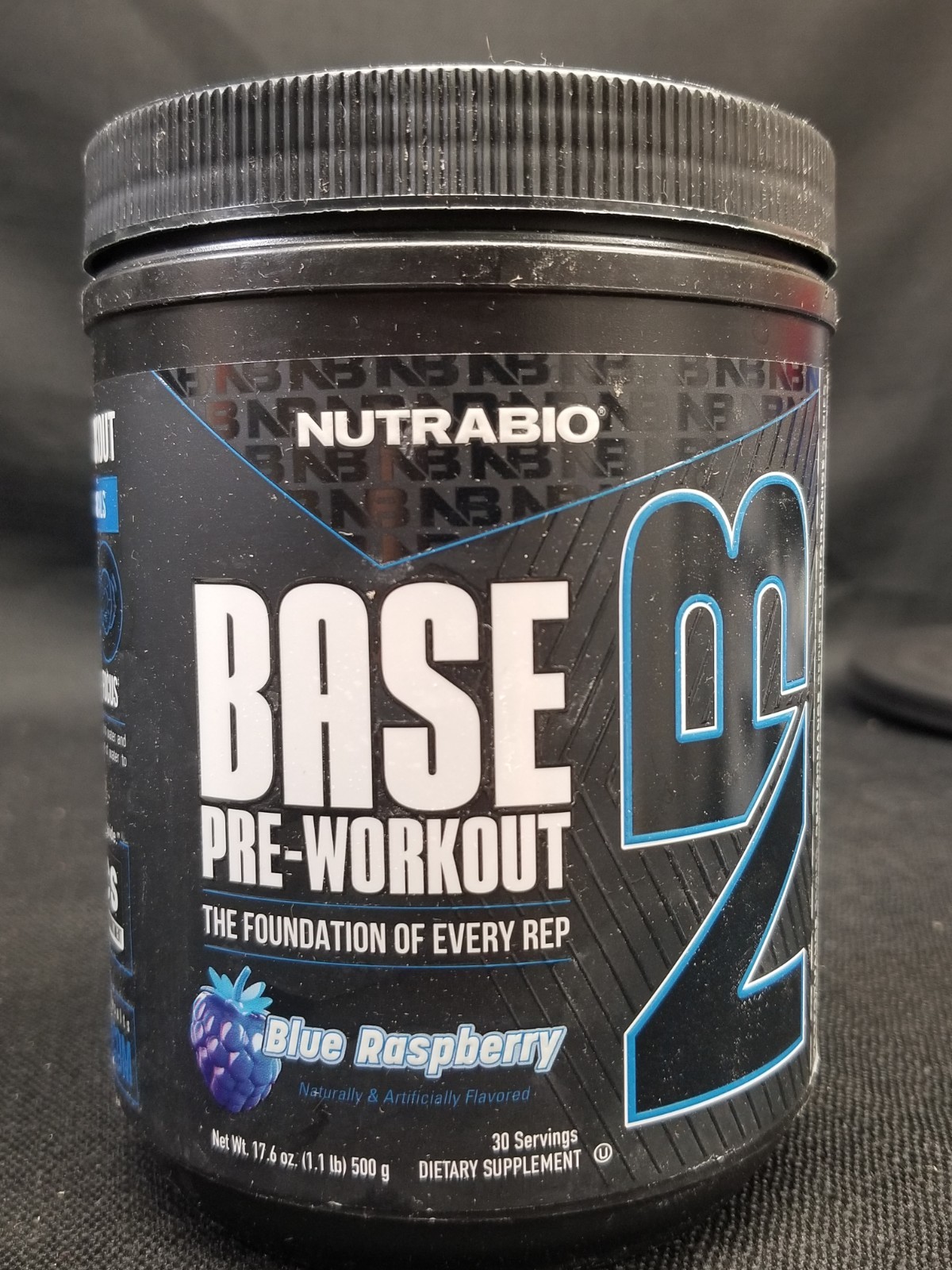 NUTRABIO Base Pre-Workout Supplement 30 servings Blue Raspberry EXP 3/2029