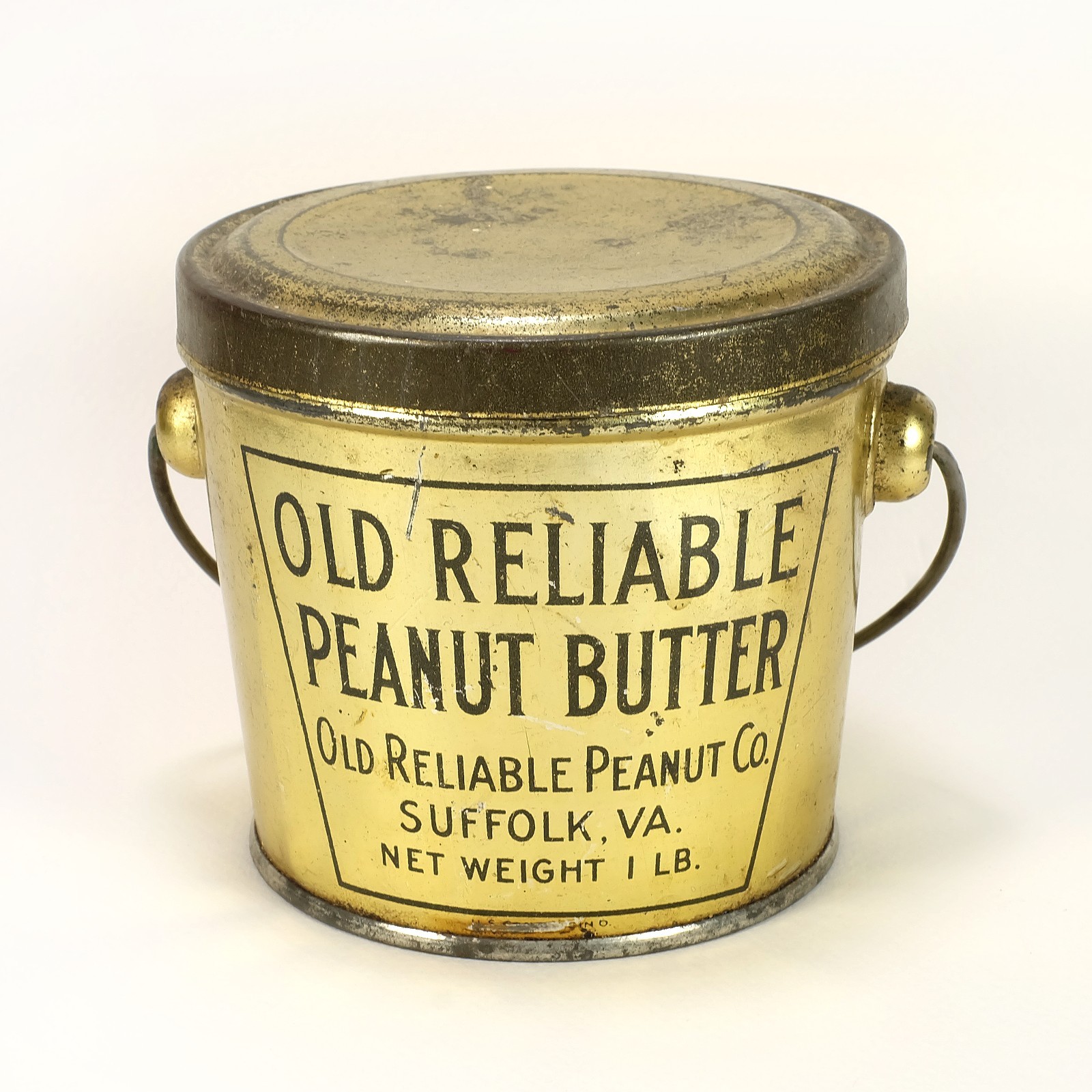 1930s Old Reliable Peanut Butter Tin Vintage Pail Bucket – 3.5