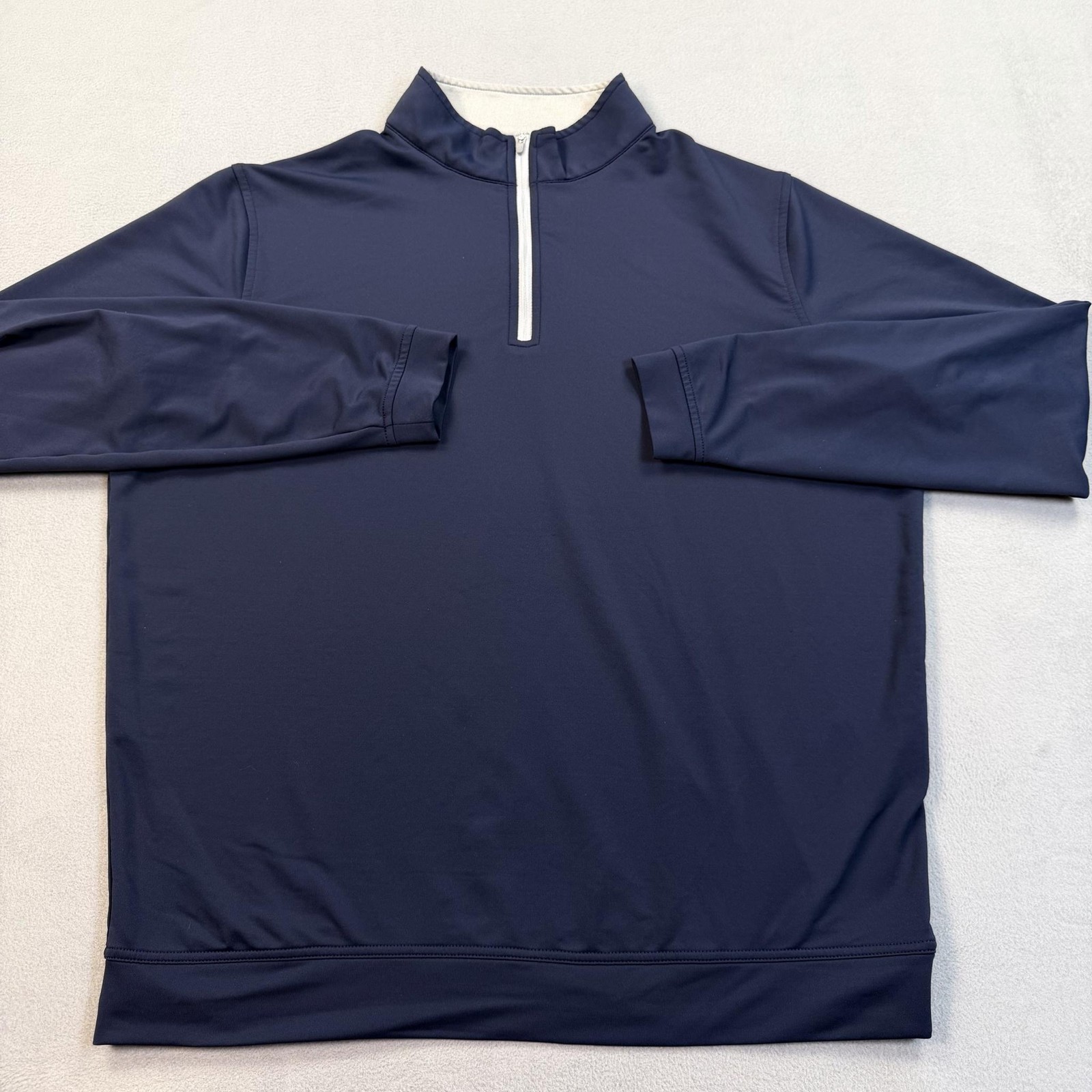 Peter Millar Pullover Mens Large Navy Blue 1/4 Zip Performance Stretch Golf Top