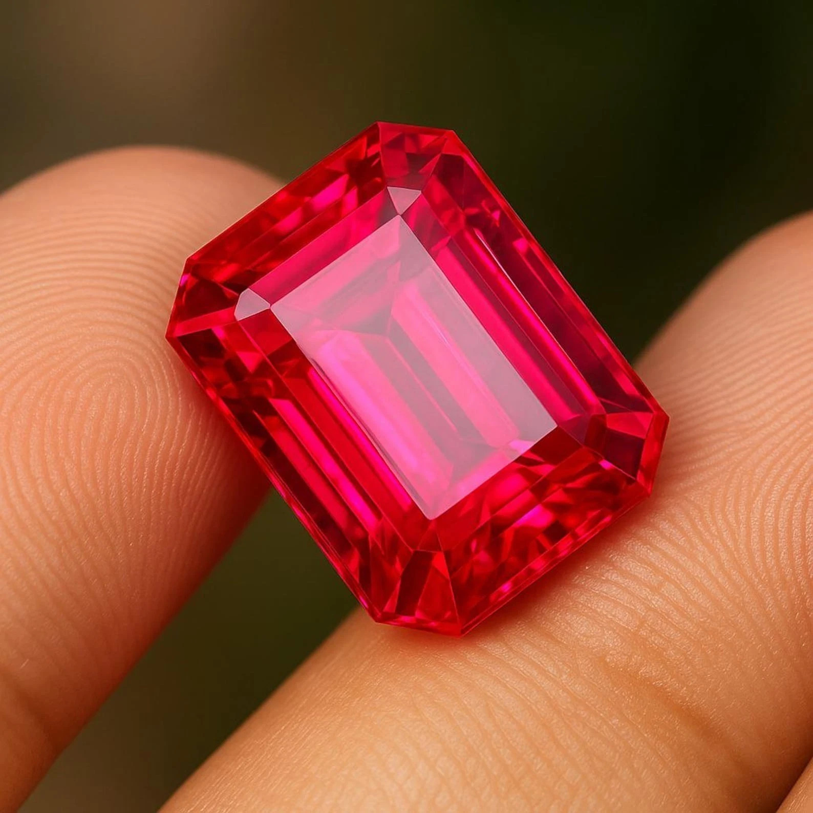 Natural Certified Burmese Red Ruby Emerald Cut 10.25 Ct Loose Certified Gemstone