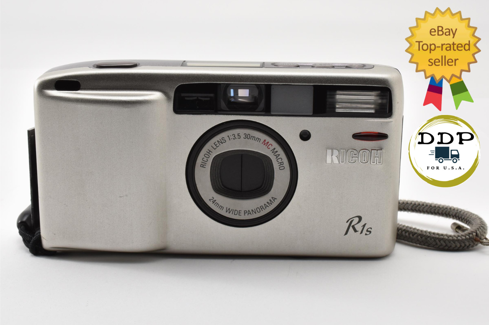 Read [ Exc+5] Ricoh R1s Point & Shoot 35mm Film Camera Silver Body Lens JAPAN