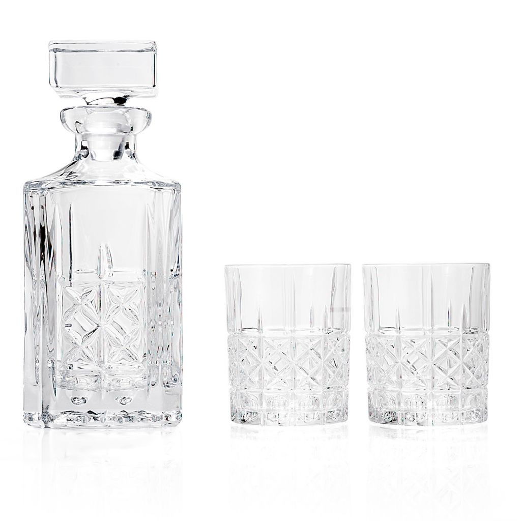 Marquis by Waterford Brady 32 oz Decanter & Set of 2 (11 oz) Double Old Fashione