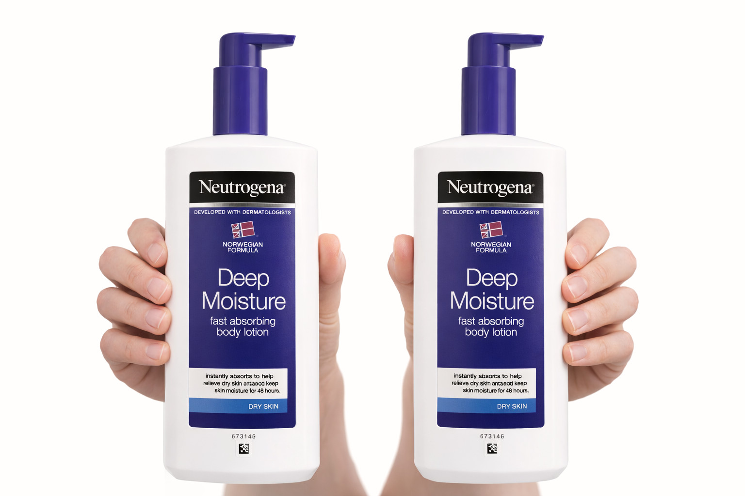 Neutrogena Norwegian Formula Deep Moisture Body Lotion for Dry Skin    2 PACK