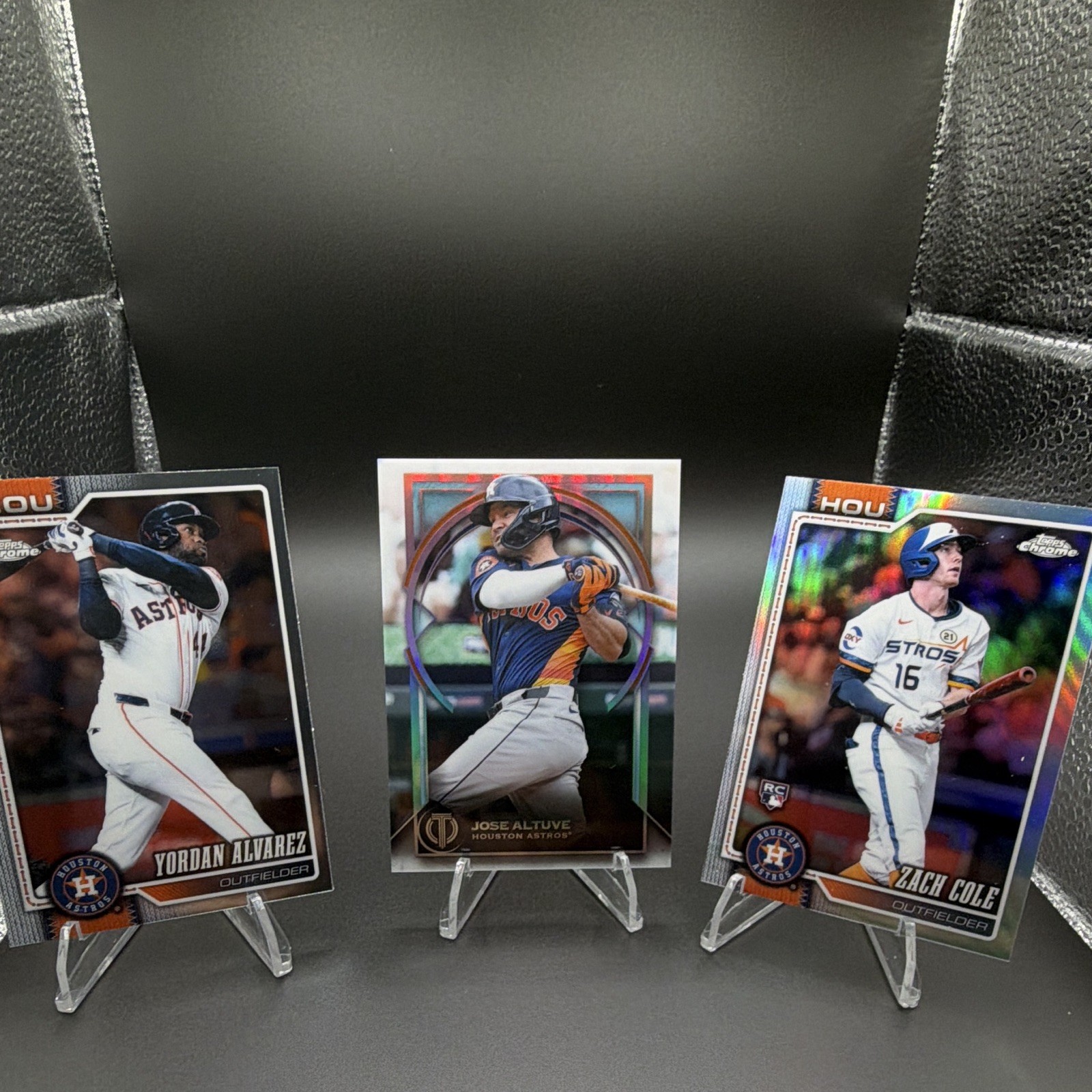 Topps 2026 Chrome/Tribute MLB Houston Astros 3-Card Lot Altuve Alvarez /Cole RC