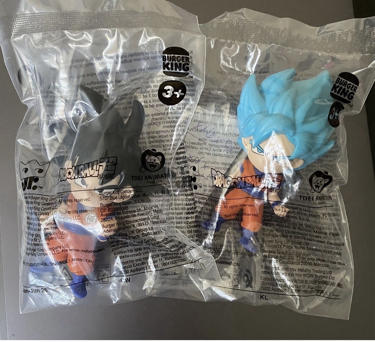 2026 Burger King Dragon Ball Z Goku Super Saiyan Blue Goku Set Action Figure Toy