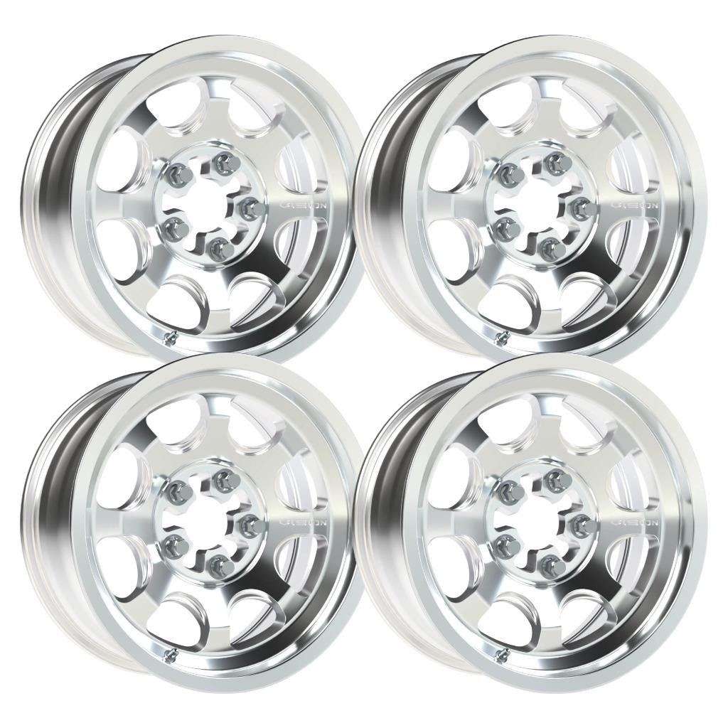 (Set-4) Vision ATV 351 Flow 15x10 4x136 0mm Machined Wheels Rims 15 inch