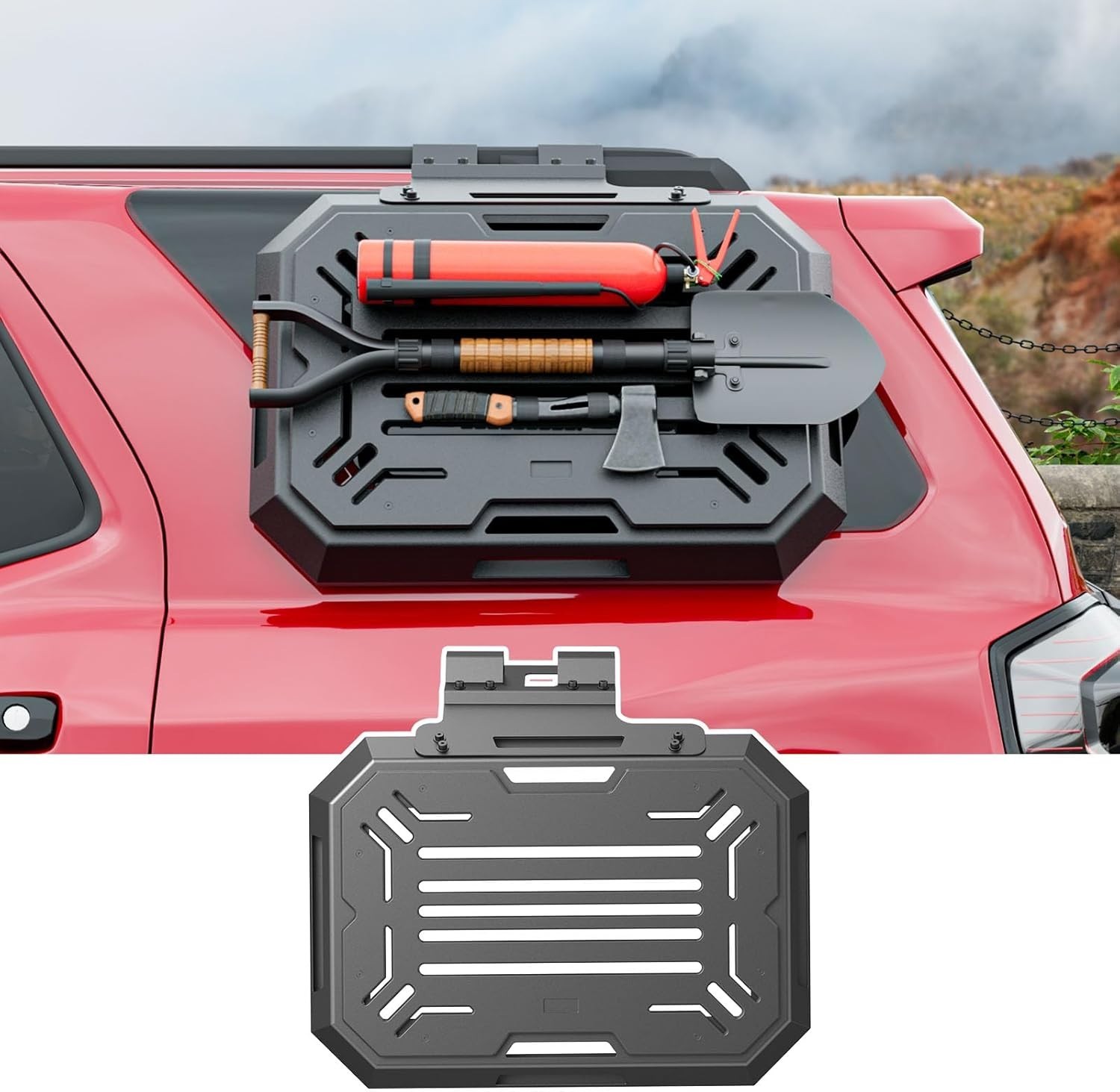 For 2025 Toyota 4Runner Rear Window Storage Molle Panel Storage Panel System For 2025 Toyota 4Runner Rear Window Storage Molle Panel Storage Panel System