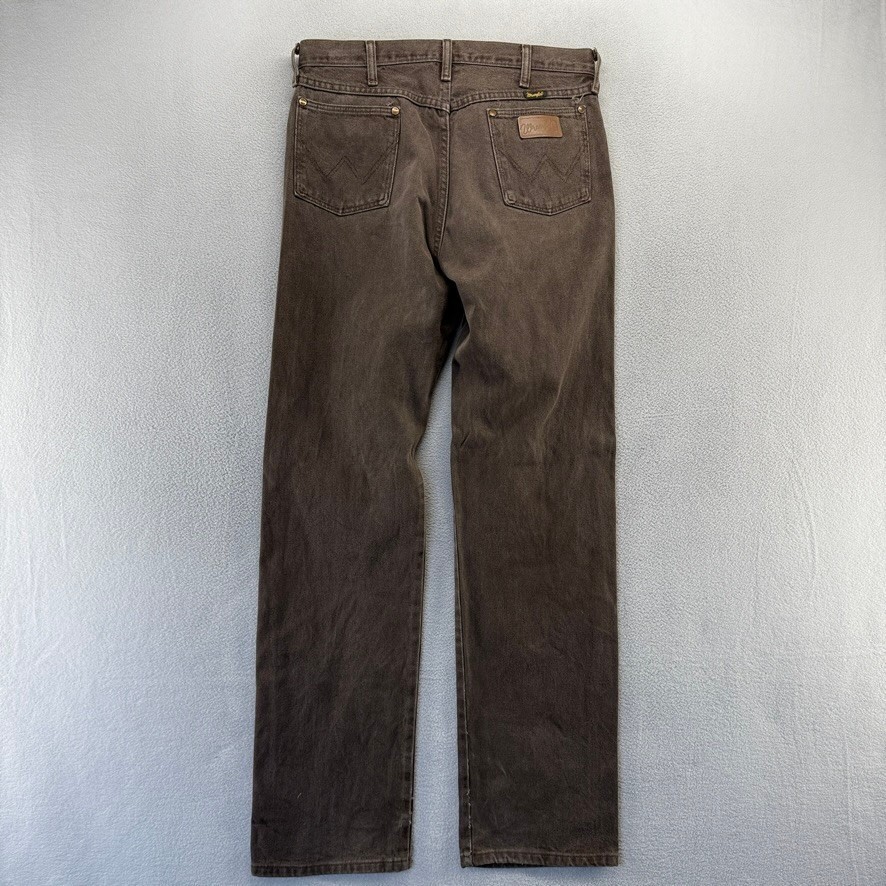Vintage Wrangler Jeans Mens 34x34 Brown 13MWZ Cowboy Cut Western Denim USA Made Vintage Wrangler Jeans Mens 34x34 Brown 13MWZ Cowboy Cut Western Denim USA Made