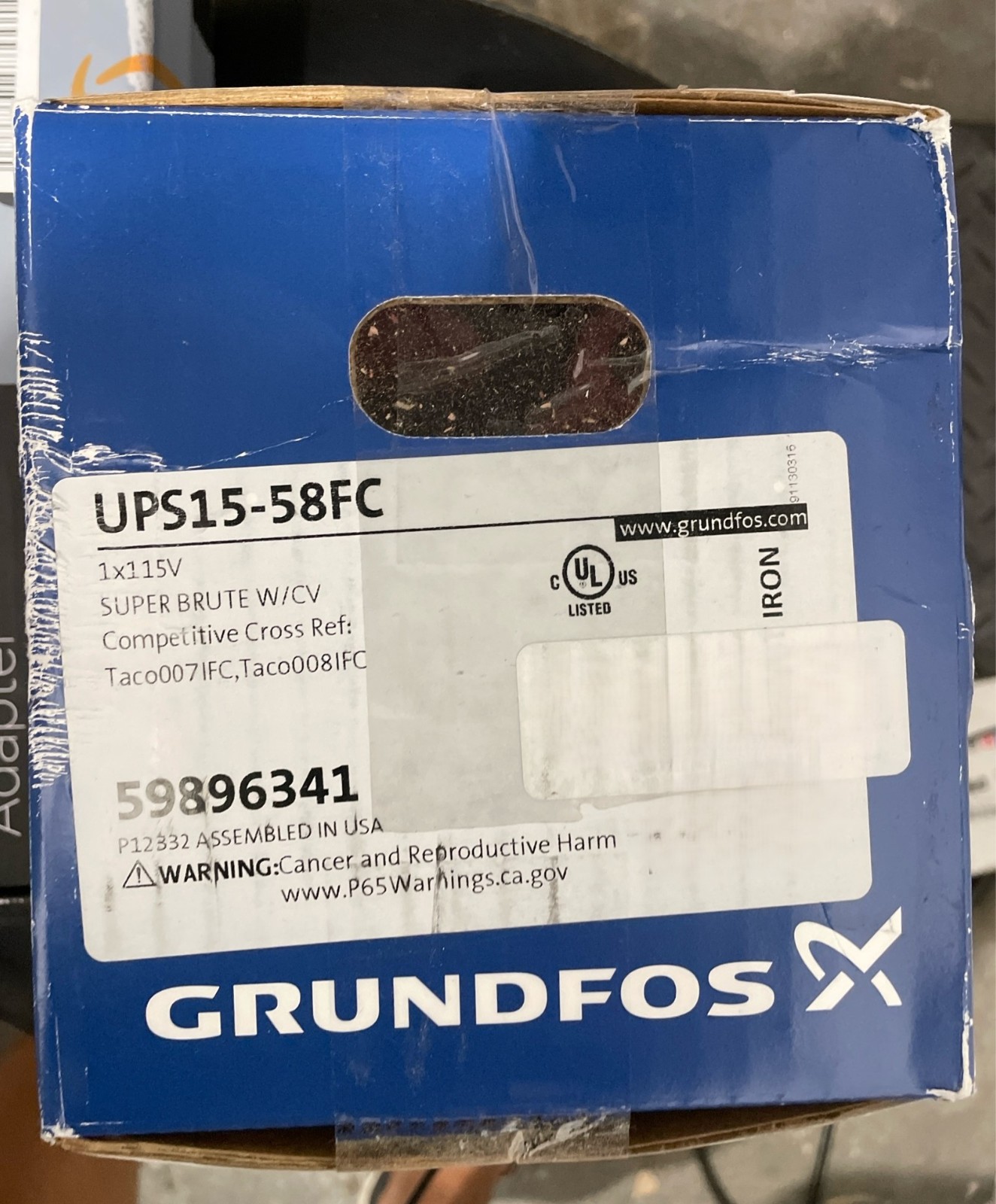 Grundfos UPS15-58FC Super Brute Circulator (59896341) Grundfos UPS15-58FC Super Brute Circulator (59896341)