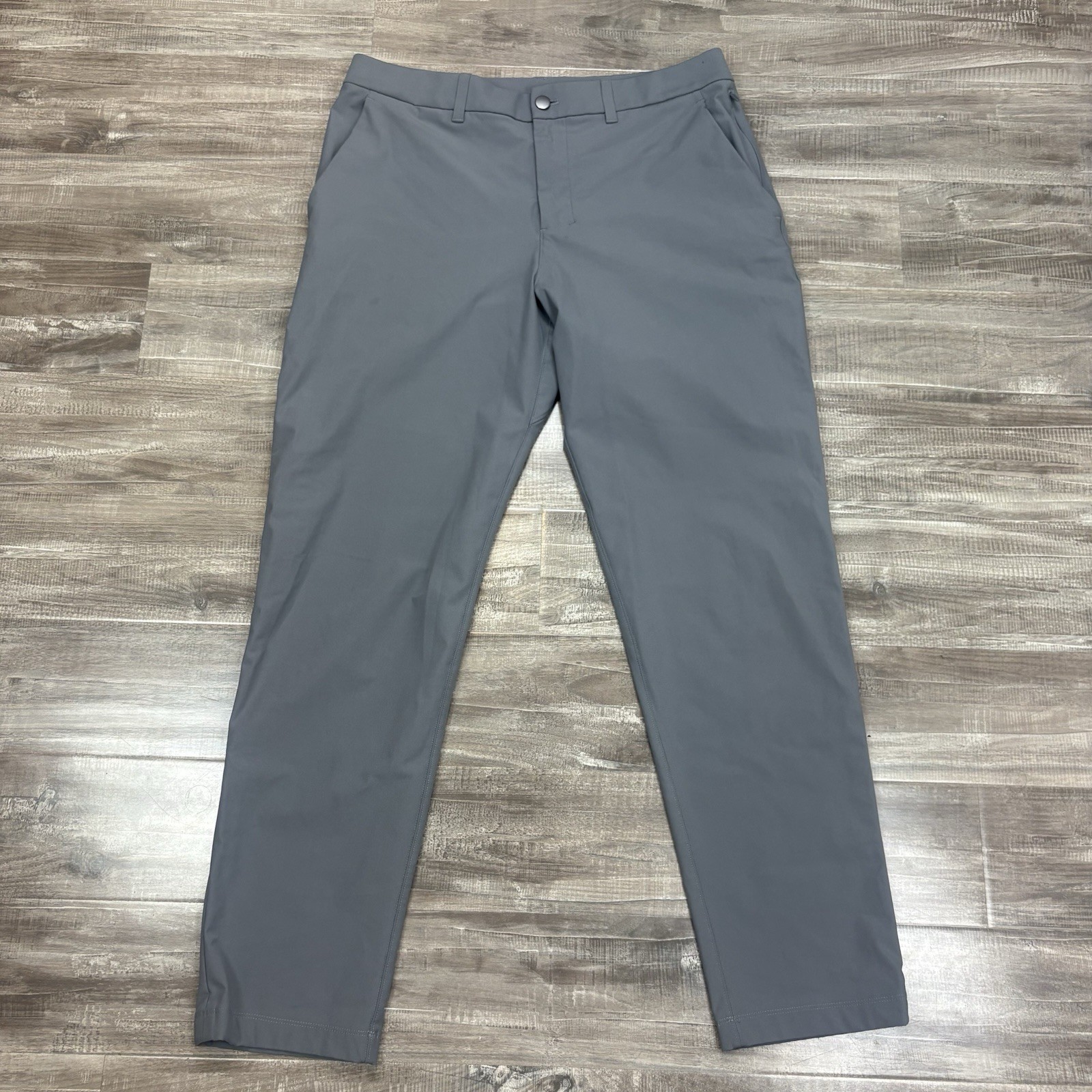 Lululemon ABC Pant Mens 34x32 Gray Classic Chino Flat Front 5 Pocket Performance