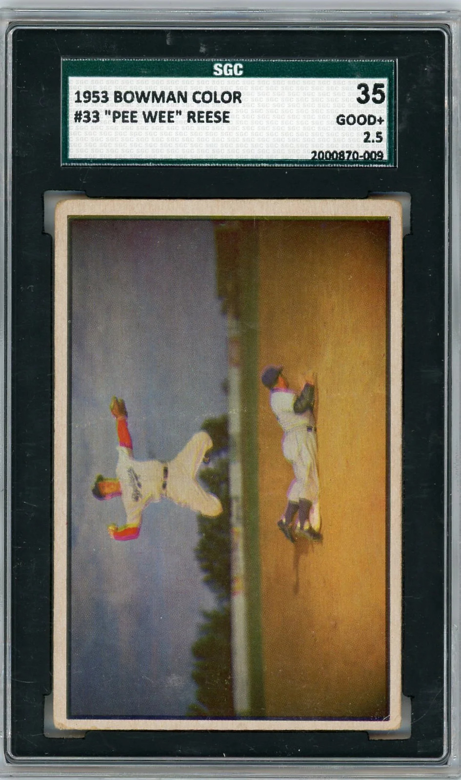 1953 Bowman Color Pee Wee Reese #33 SGC 2.5