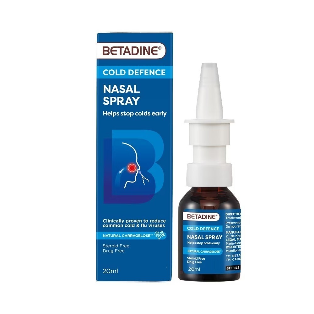 1-20x BETADINE Adult Cold Defence Nasal Spray 20ml Helps Stop Colds Early
