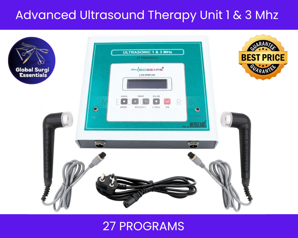 Dual 1 & 3 MHz Ultrasound Therapy Machine - Prof. Pain Relief Physiotherapy Unit