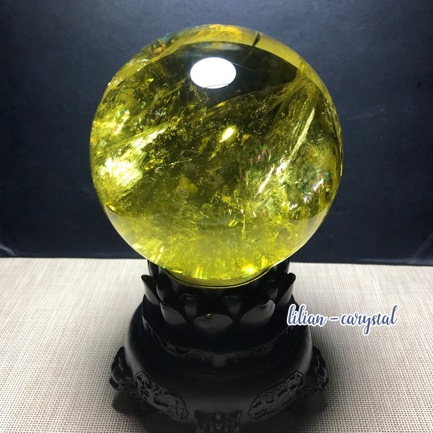 11.7LB  Large Natural Citrine Sphere Quartz Crystal Energy Ball Reiki Healing