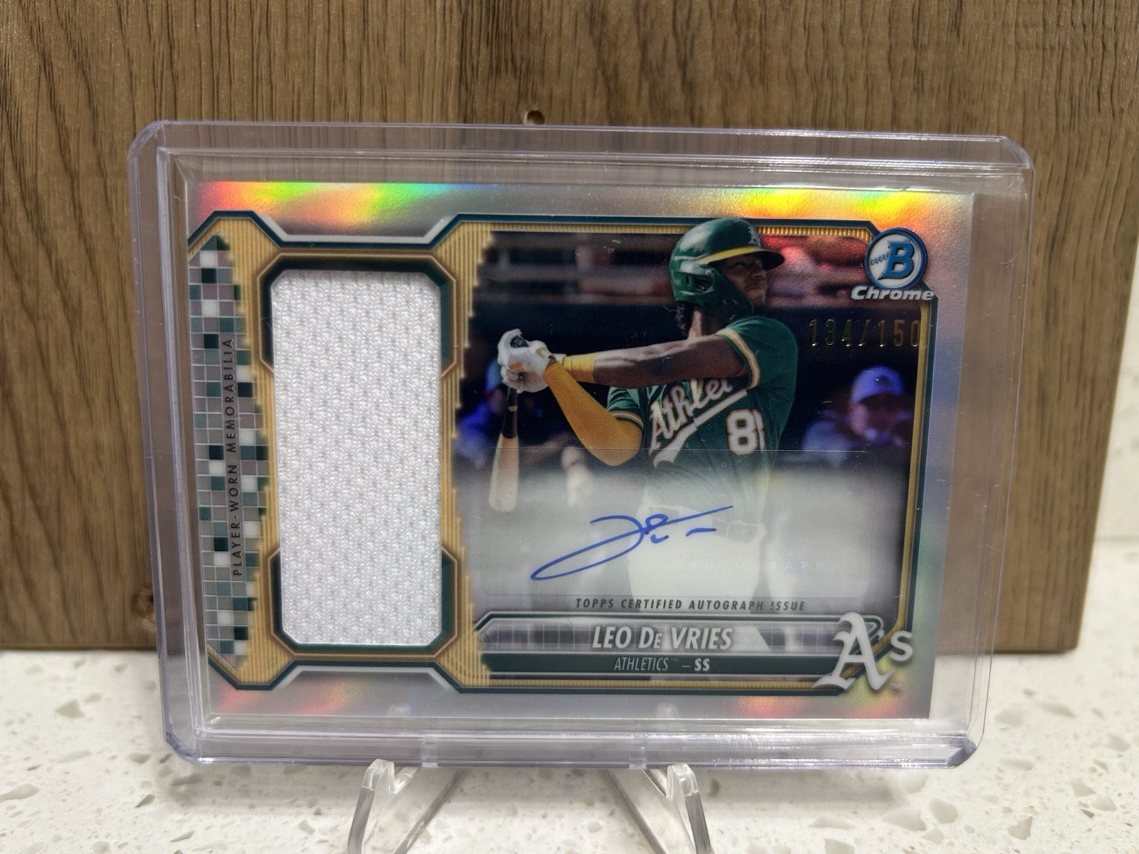 2026 Bowman Chrome Leo De Vries Jumbo Relic Auto /150 #JCAR-LD