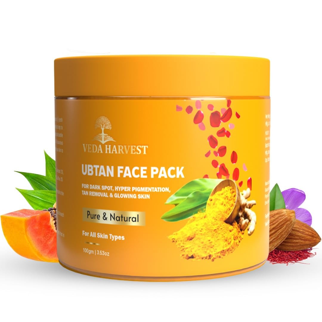 Veda Harvest Ubtan Detan Face Pack Ayurveda Inspired All Skin Types 100gm