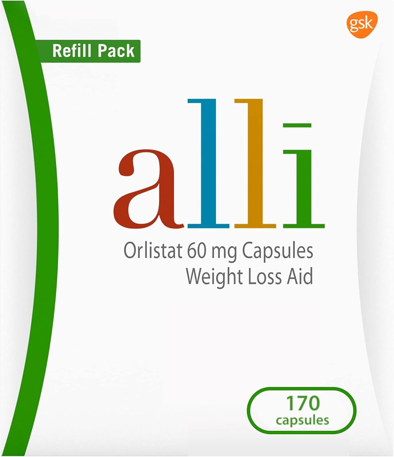 ✳️🔥 alli Orlistat 60 mg. Weight Loss Aid, 170 Capsules Expires 4/2027  ✳️