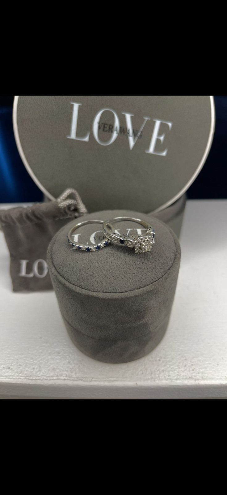 wedding sets Vera Wang size 7 14k white gold, total 1ct natural diamond, natural wedding sets Vera Wang size 7 14k white gold, total 1ct natural diamond, natural