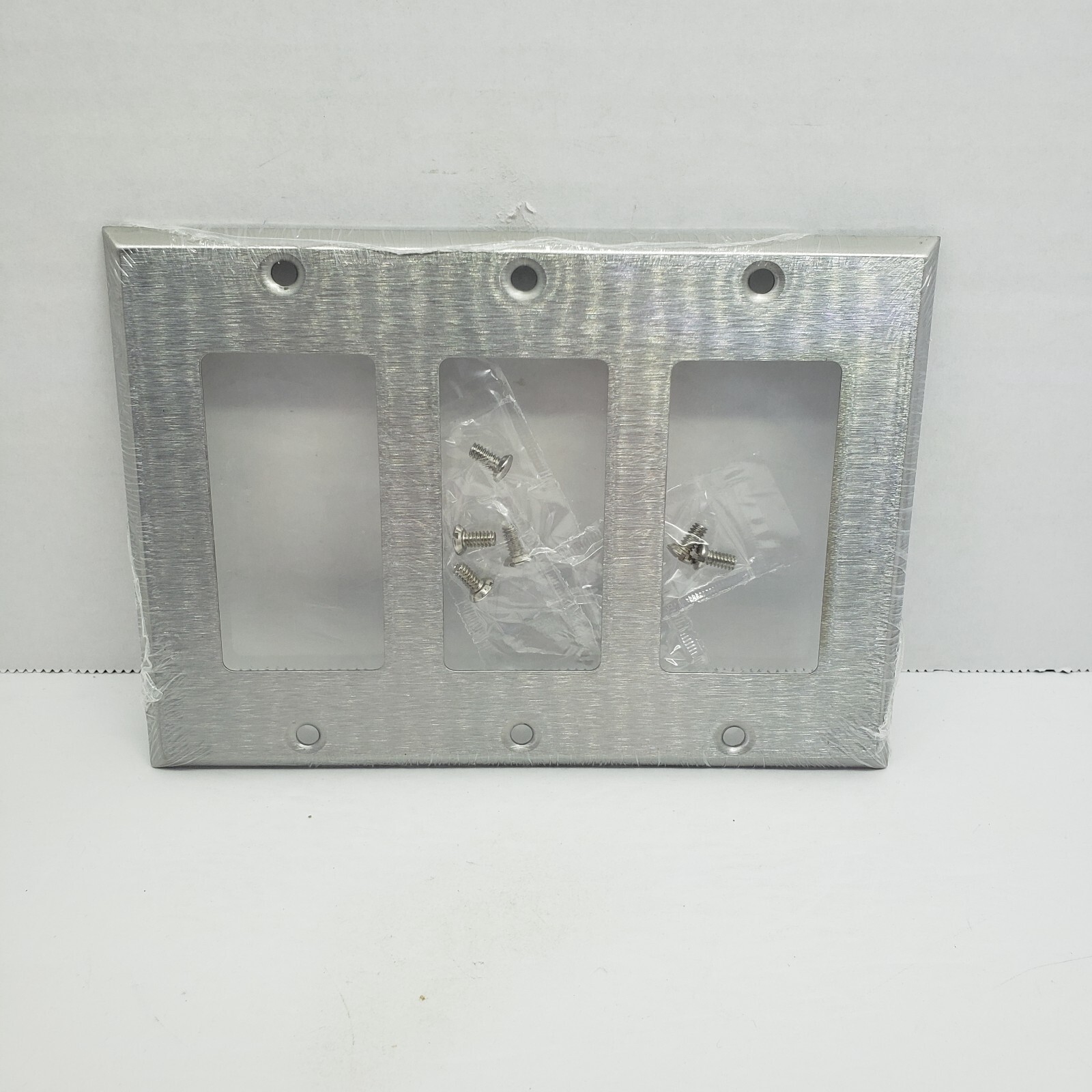 Mulberry 3-Gang Block / GFCI Wall Plate Cover Stainless Steel  #97403