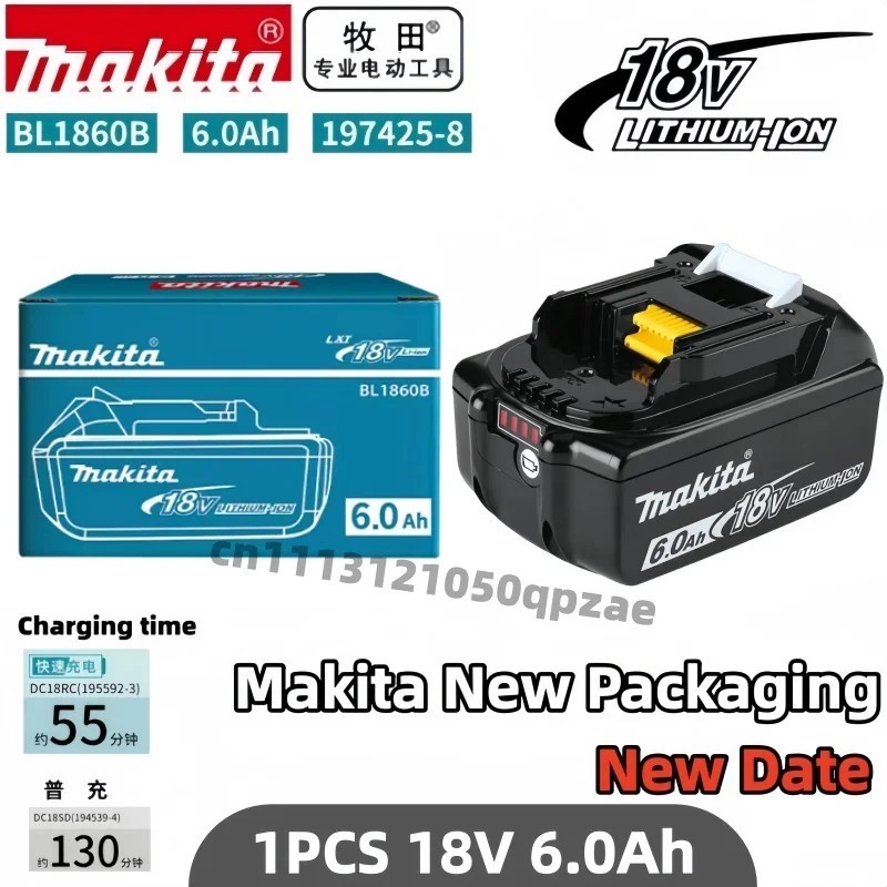 2 x Makita BL1860B-2 18V LXT Lithium-Ion 6.0 Ah Battery - New - USA SHIP 2 x Makita BL1860B-2 18V LXT Lithium-Ion 6.0 Ah Battery - New - USA SHIP