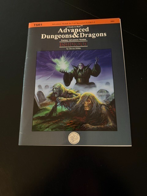 TSR1 Insidious adventure module Die Cast Games 9001 AD&D Easley 1st/1st EX B2