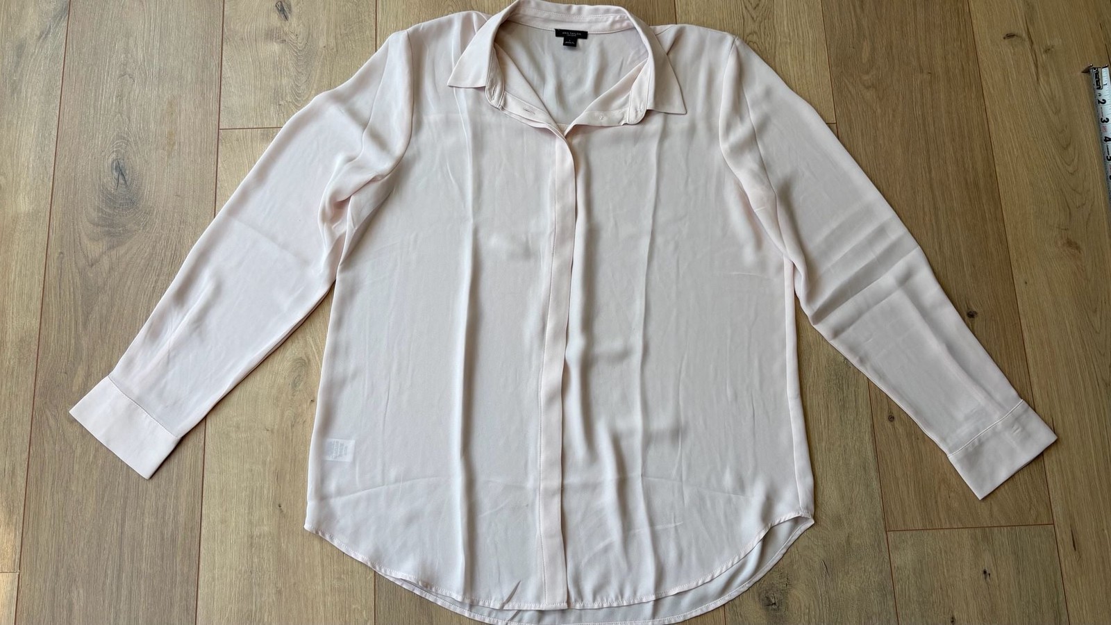 Ann Taylor Factory Blouse Size L Pink Long Sleeve Button Down Ann Taylor Factory Blouse Size L Pink Long Sleeve Button Down