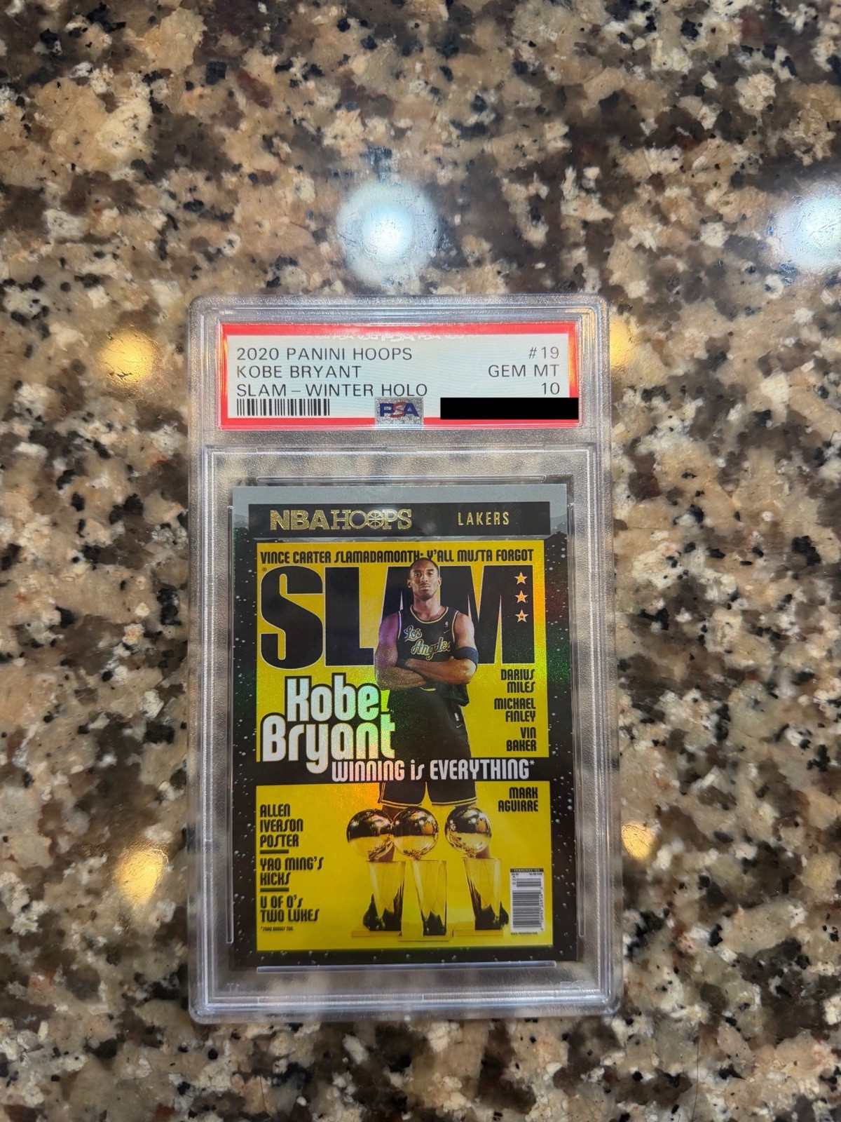 2020 PANINI HOOPS KOBE BRYANT SLAM WINTER HOLO #19 PSA 10 POP 11 - LOWEST POP