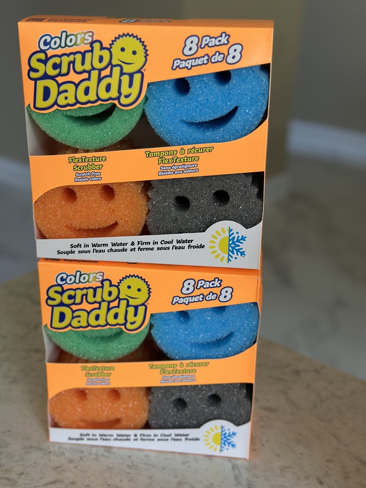 Two pack Scrub Daddy  Scratch Free Sponges for Dishes & Home Variety Pack 8 + 8