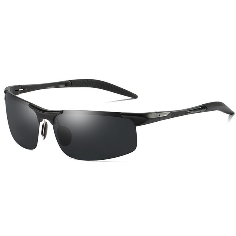 Aluminum HD Polarized Photochromic Sunglasses Men Cycling Driving Sports Glasses