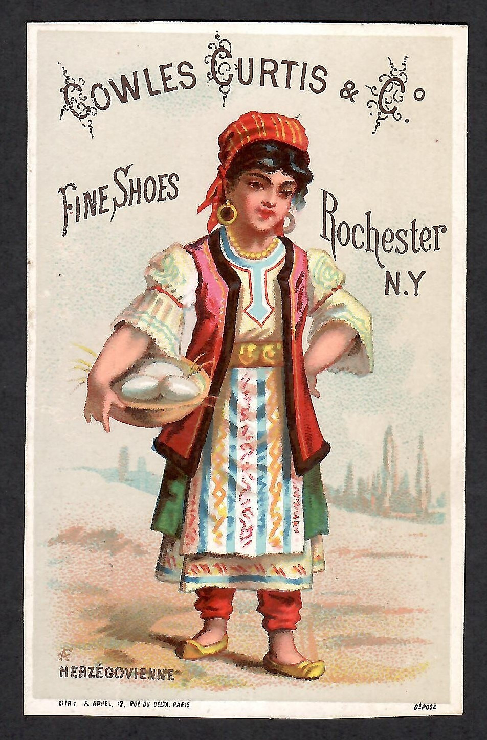 VICTORIAN TRADE CARD~CURTIS & WHEELER. FINE SHOES~GOLDTHAIT & SONS, MARION, IND. VICTORIAN TRADE CARD~CURTIS & WHEELER. FINE SHOES~GOLDTHAIT & SONS, MARION, IND.