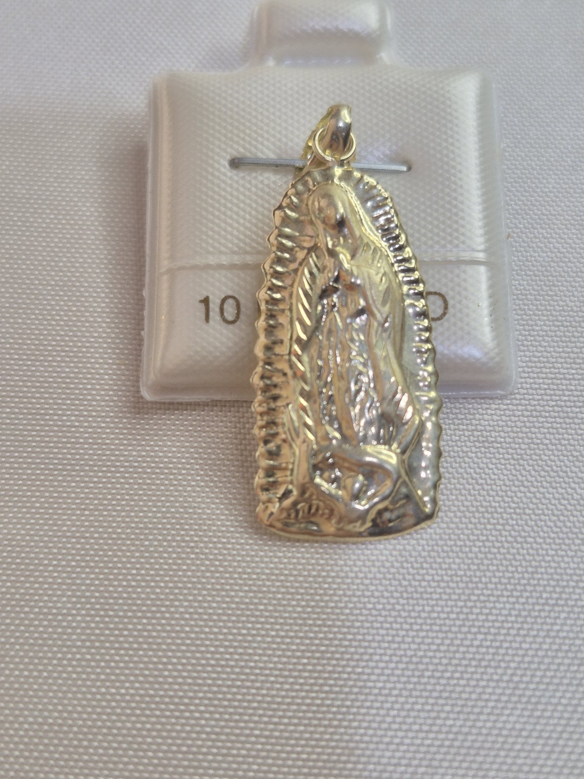 10k Virgin Mary Charm Pendant REAL 10Kt Religious Yellow Gold Genuine.