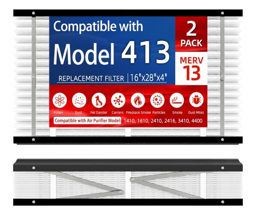 🔥NEW 2 Pack 413 Replacement Filter, Compatible with AprilAire 413 size 16x28x4