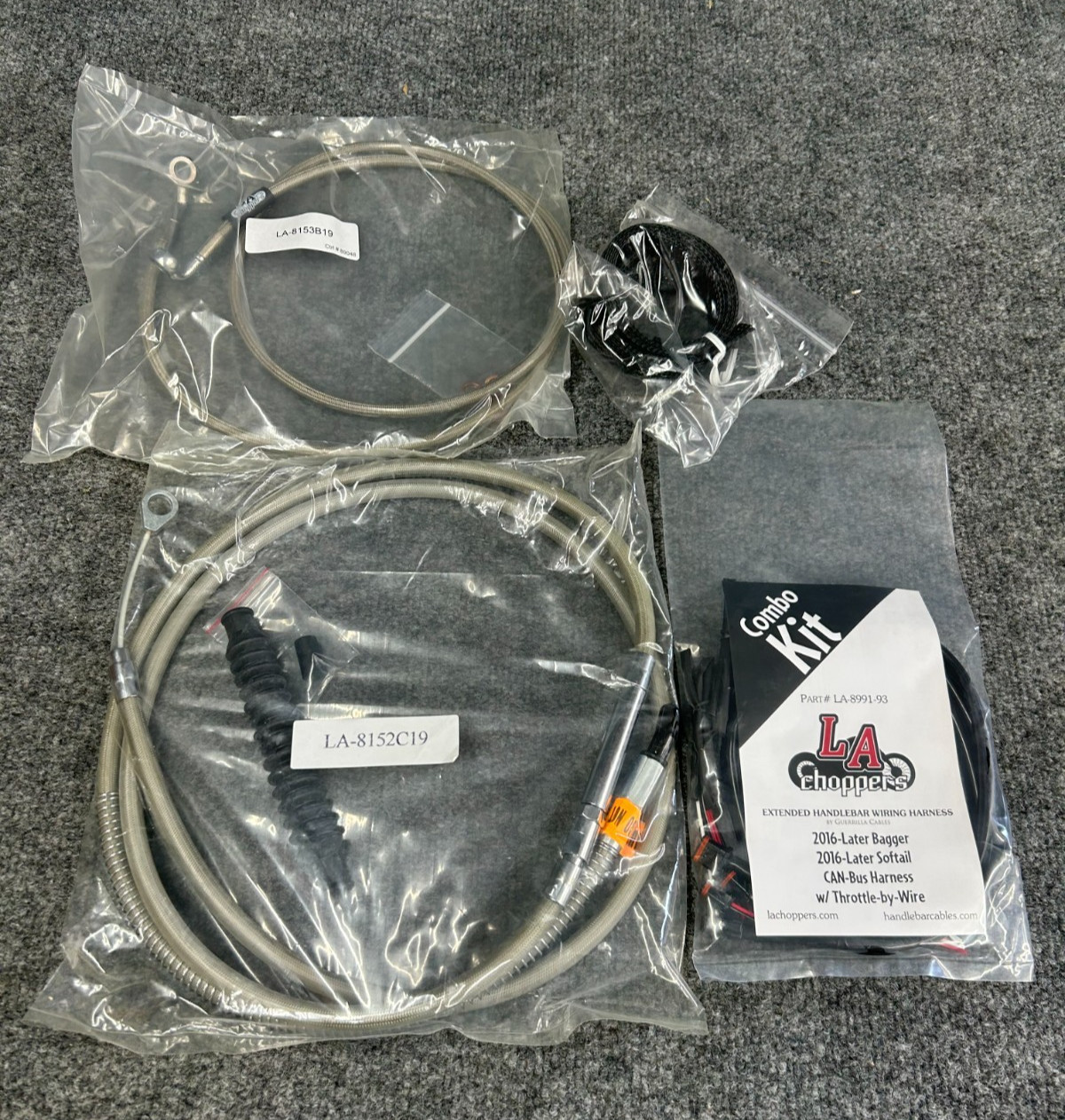 LA CHOPPERS HARLEY SFTL 18+LA-8153KT2-19 Handlebar Cable/Brake Line Kit 18\