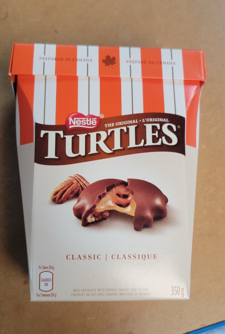 Nestlé TURTLES Original Milk Chocolate Pecans Caramel 350g Box - 
