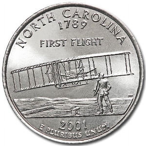 2001 P North Carolina Quarter BU Uncirculated Clad 25c Coin 2001 P North Carolina Quarter BU Uncirculated Clad 25c Coin