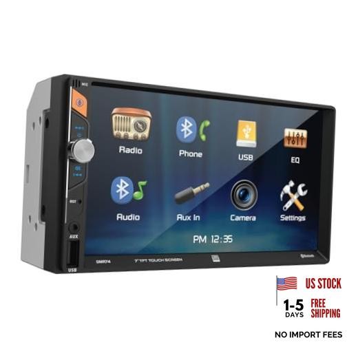 DMR74 7-Inch Touchscreen Double DIN Car Stereo, Bluetooth | 7-inch Double Din