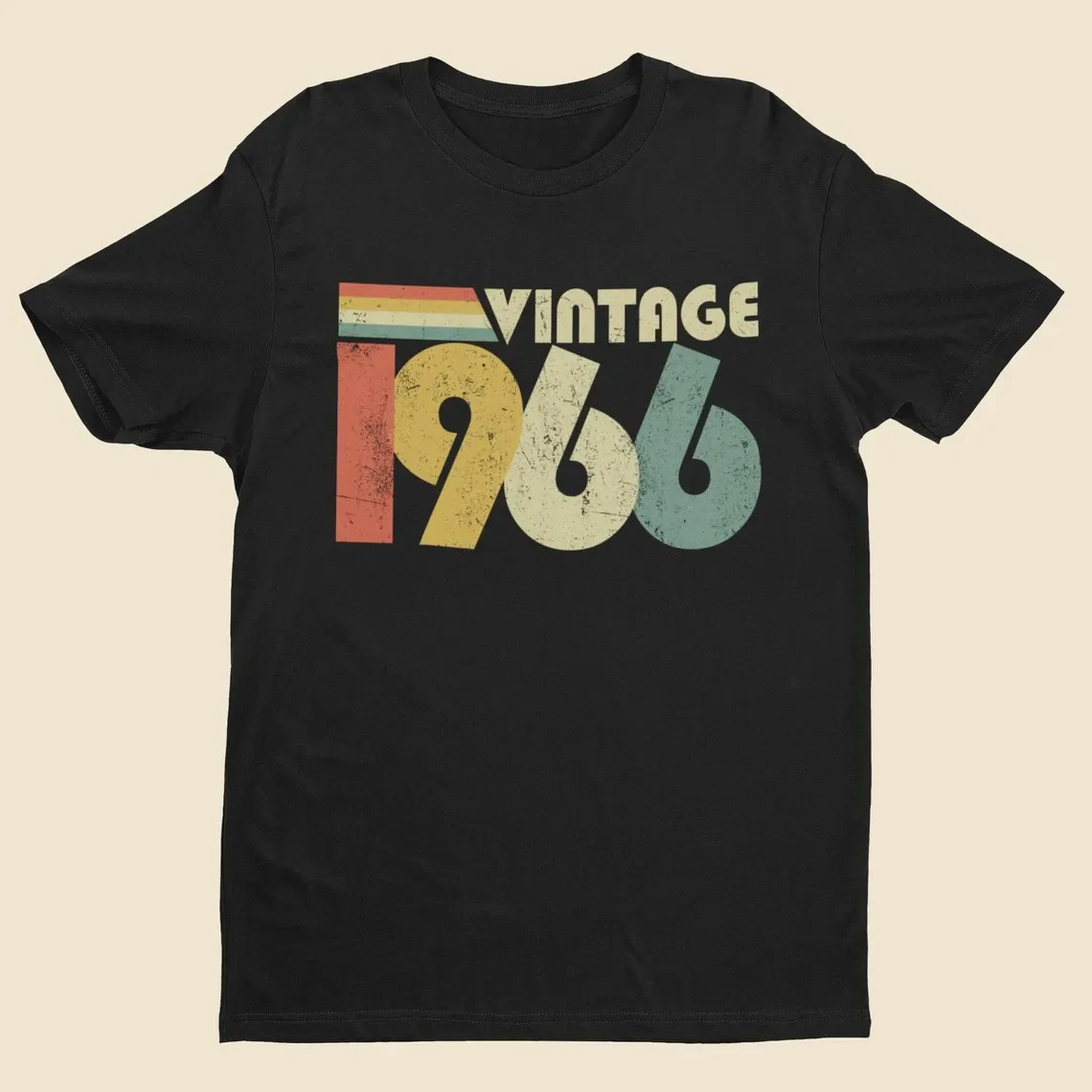 Vintage 1966 Retro 60th Birthday 2026 Birthday Gift Cotton Tee