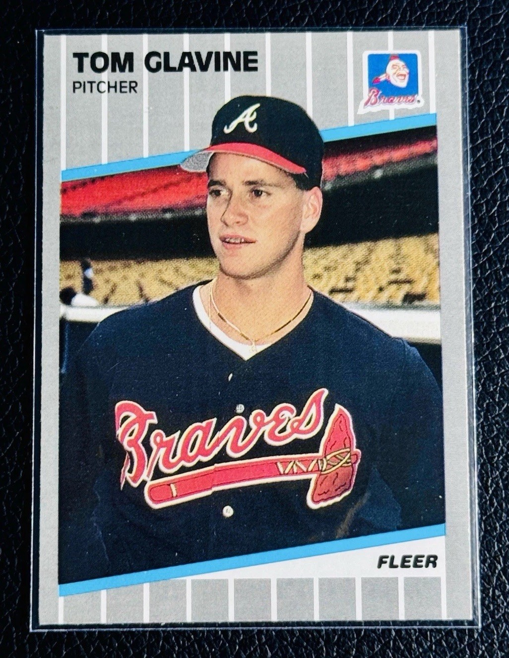 ‼️STELLAR VINTAGE‼️1989 Fleer Tom Glavine #591 Atlanta Braves MLB MVP HOF RC