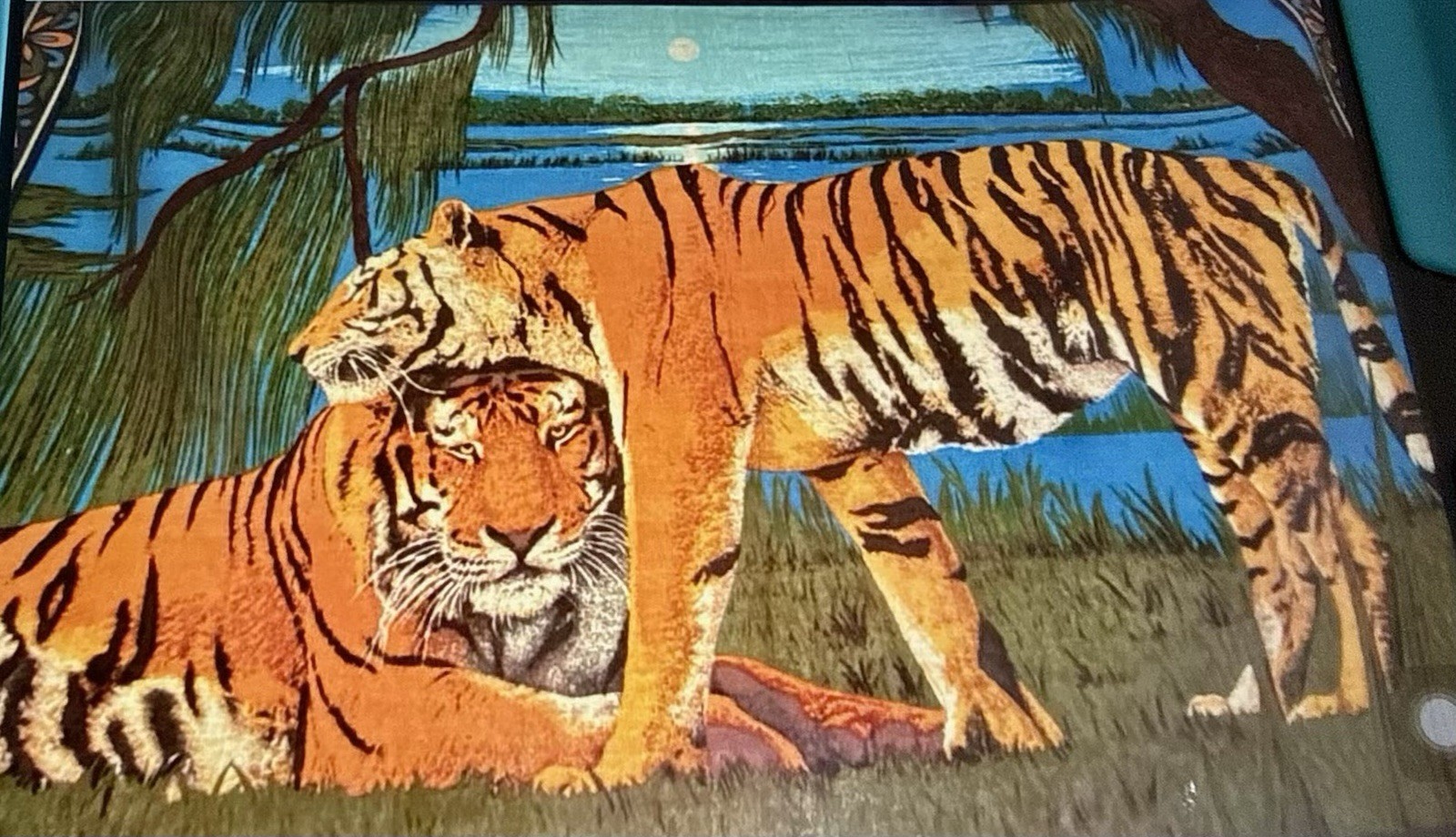Landscape Tigers Tapestry - Animal Wildlife Theme Tiger Pair Tapestry Landscape Tigers Tapestry - Animal Wildlife Theme Tiger Pair Tapestry