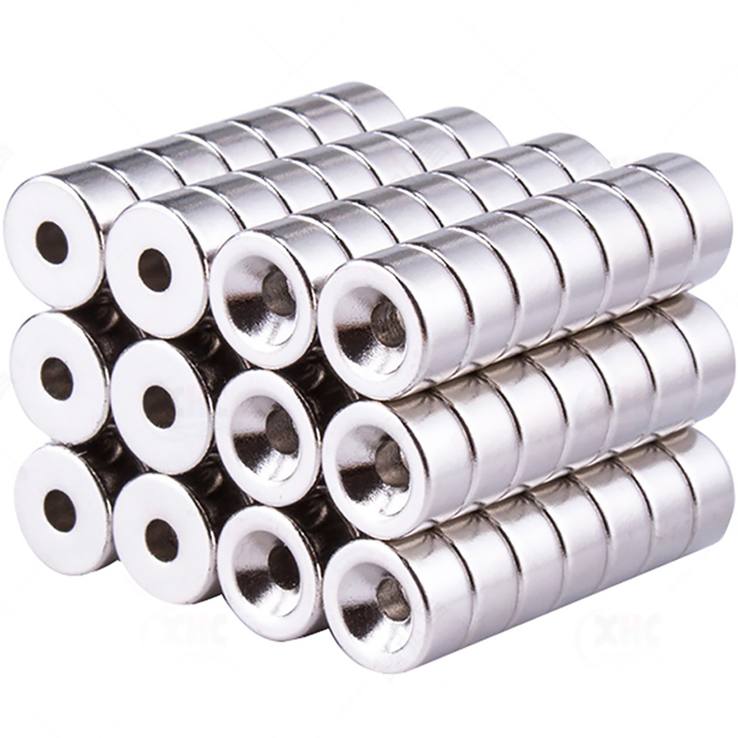 Disc Round Neodymium Magnet With Countersunk Ring Hole Dia 8mm -100mm Rare Earth