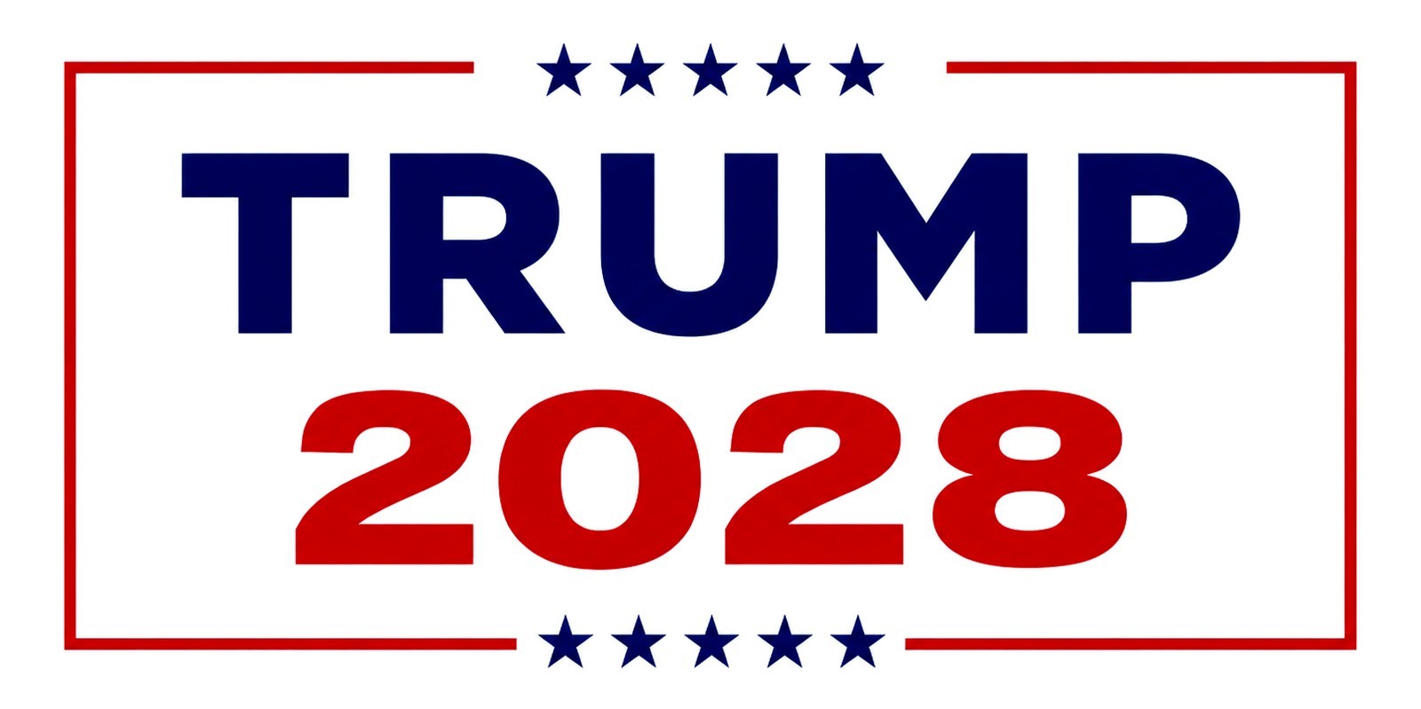 TRUMP 2028 BUMPER STICKER 3.75\
