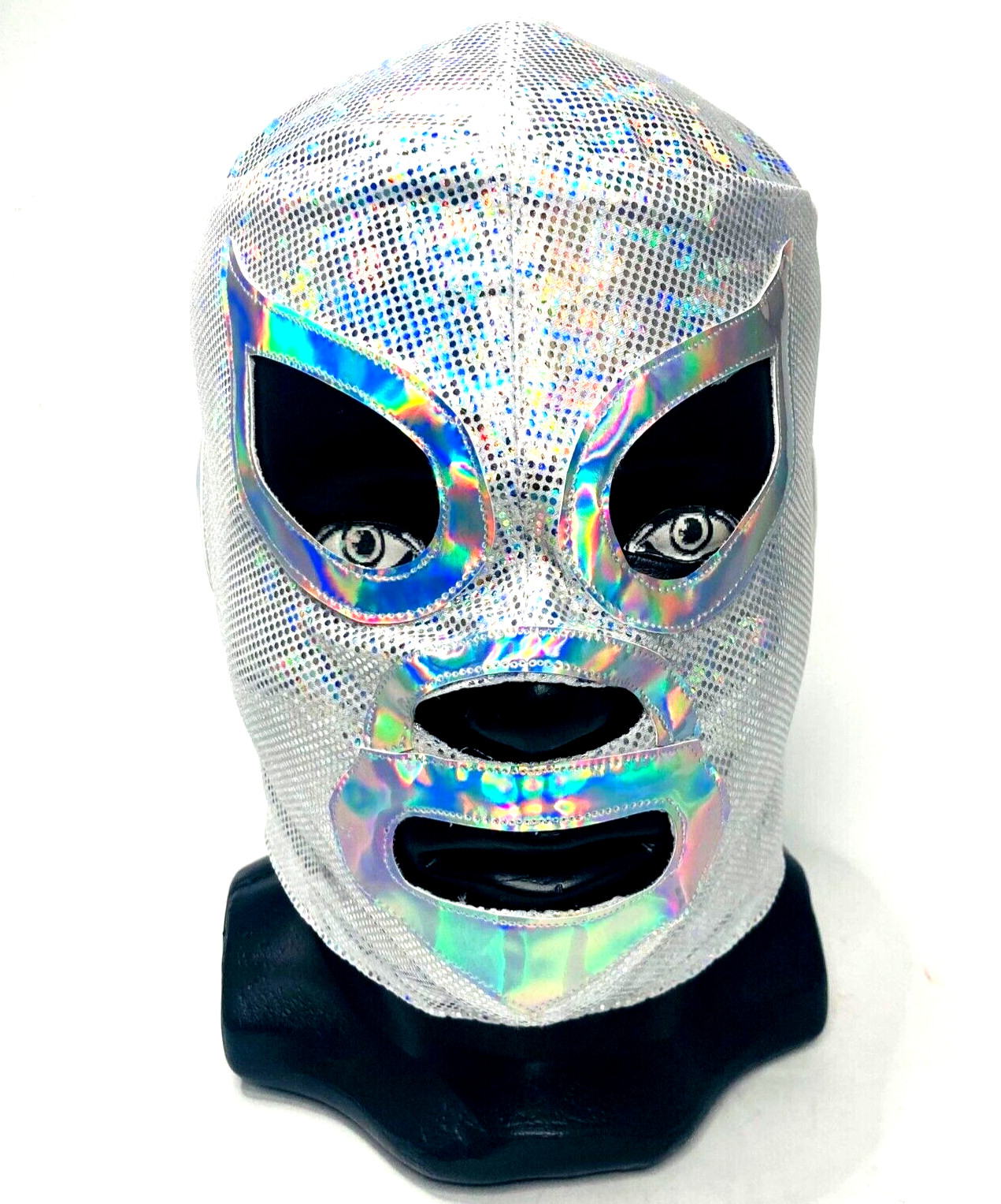 El Santo Lucha Libre Semi Professional Grade Werstling Costume Mask Silver Color El Santo Lucha Libre Semi Professional Grade Werstling Costume Mask Silver Color