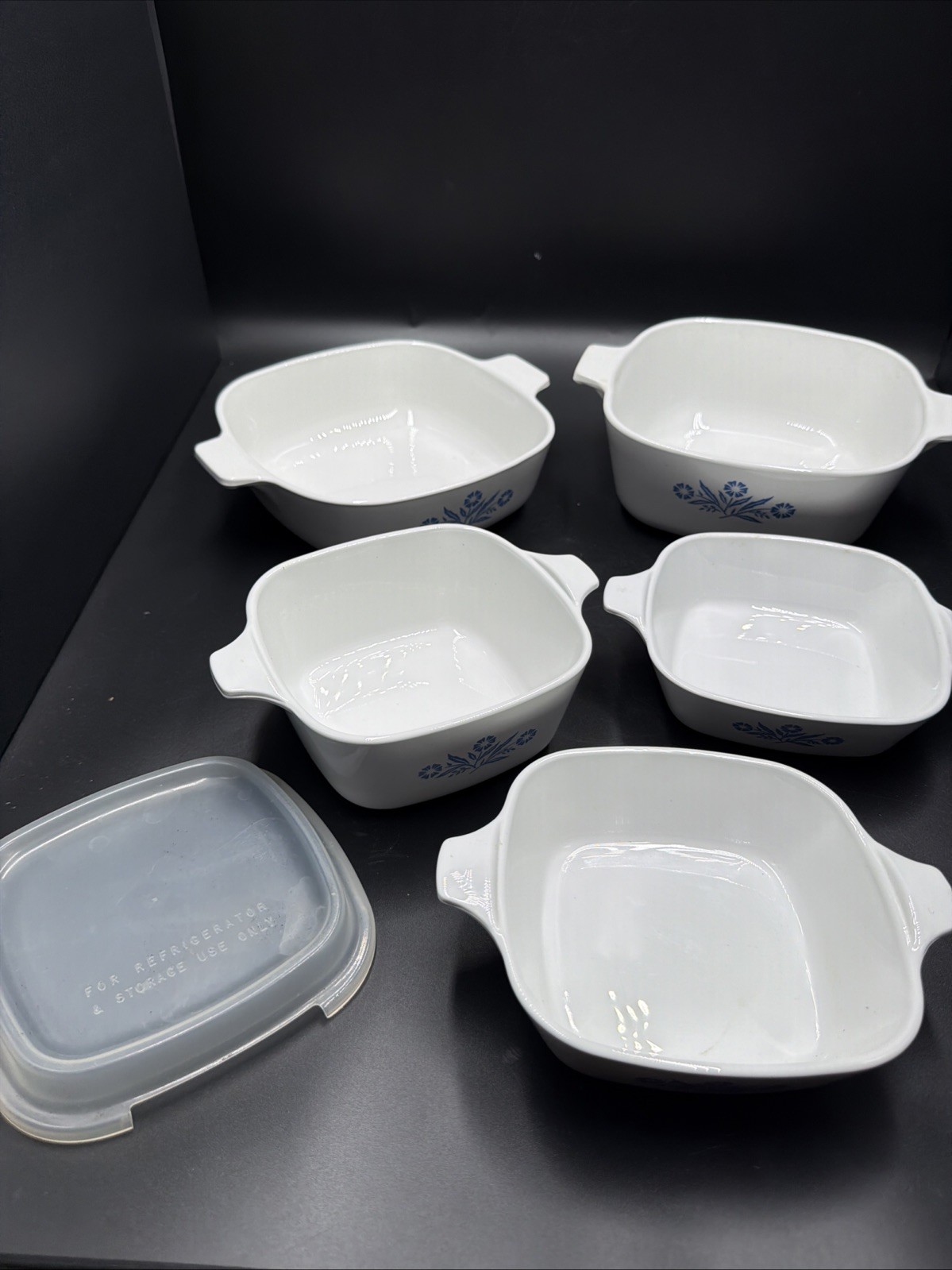 5 Vintage Corning Ware Blue Cornflower Kitchen Baking Casserole Dishes Mint Cond