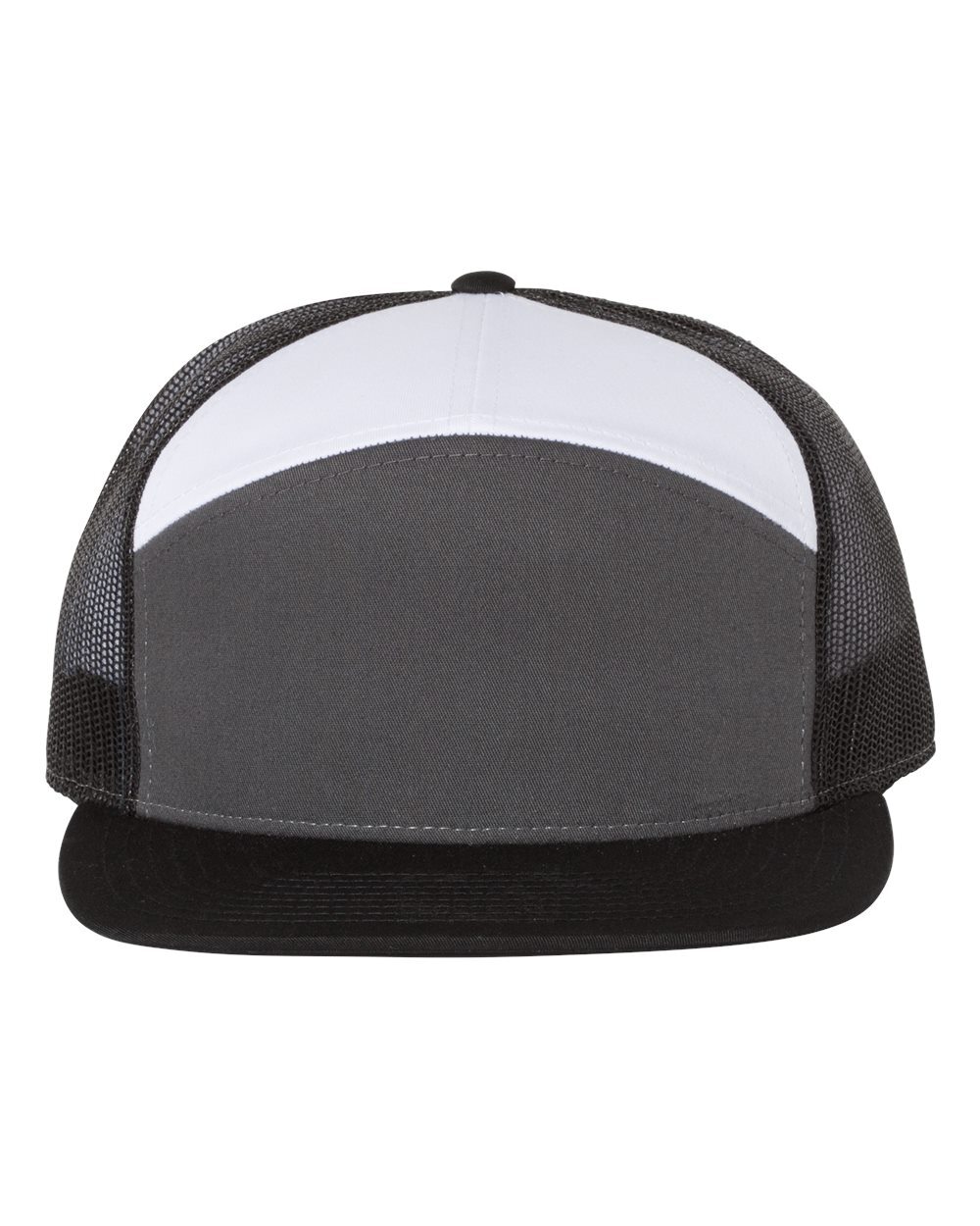 Richardson 168 Premium 7-Panel Trucker Hat Snapback Flat Bill Mesh Back Cap Richardson 168 Premium 7-Panel Trucker Hat Snapback Flat Bill Mesh Back Cap